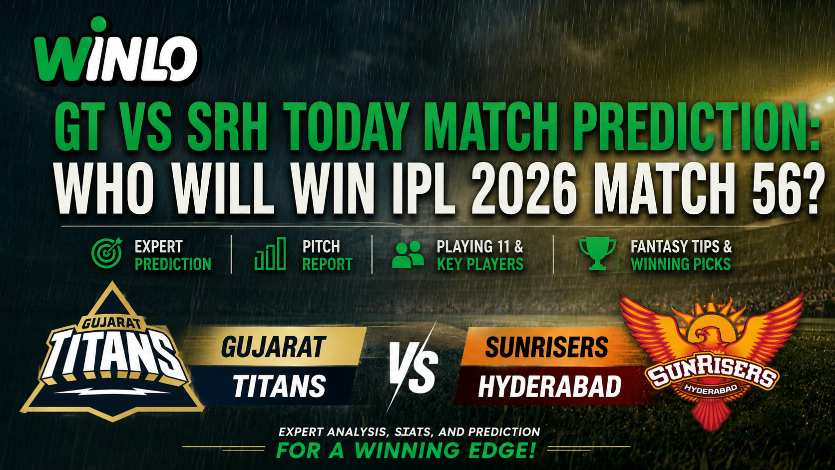 Read more about the article GT Vs SRH Today Match Prediction: Who Will Win IPL 2026 Match 56?